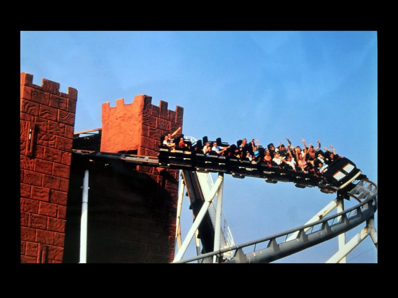 A roller coaster at the old Camelot theme park in Charnock Richard, Lancashire