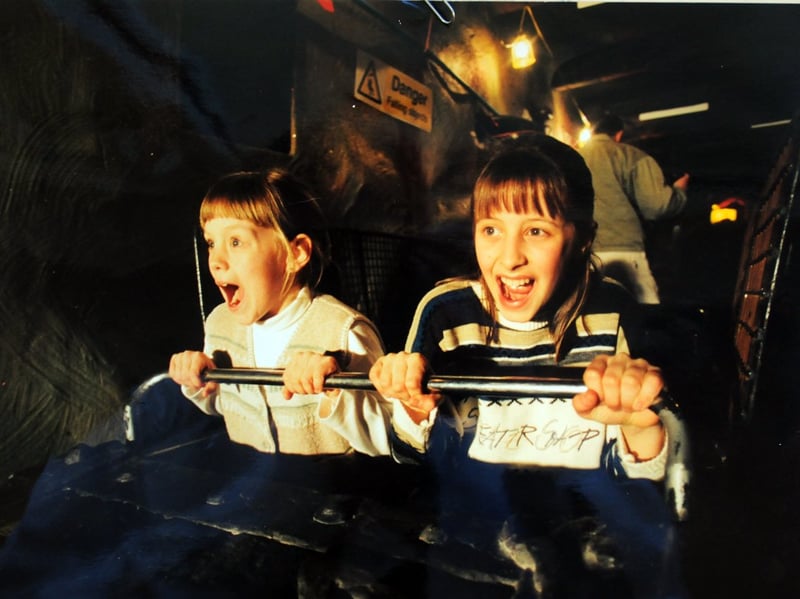 Excited youngsters at the old Camelot theme park in Charnock Richard, Lancashire