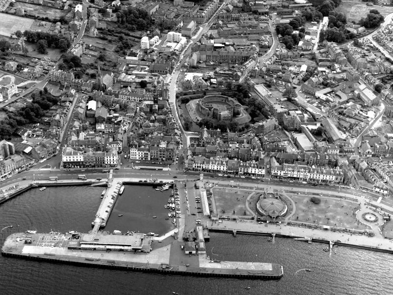 An aerial shot of Rothesay on the Isle of Bute in August 1970