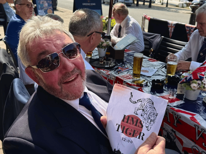 Royal Navy veterans were invited to The Ship Anson pub to celebrate the 80th anniversary of VJ Day. This included those who served with HMS Tiger and HMS Ganges.