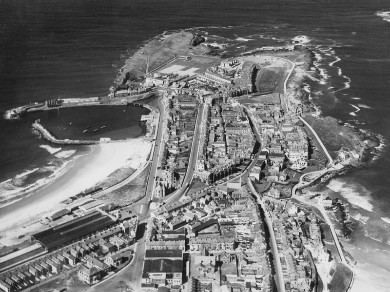 Looking down at Portrush, County Antrim, in around 1960