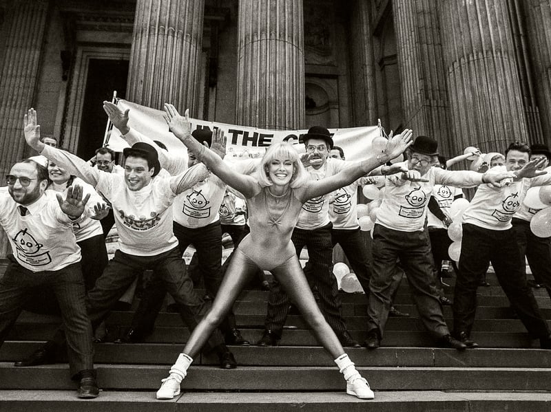 Diana Moran, better known as the Green Goddess, leading an aerobics workout in around 1985