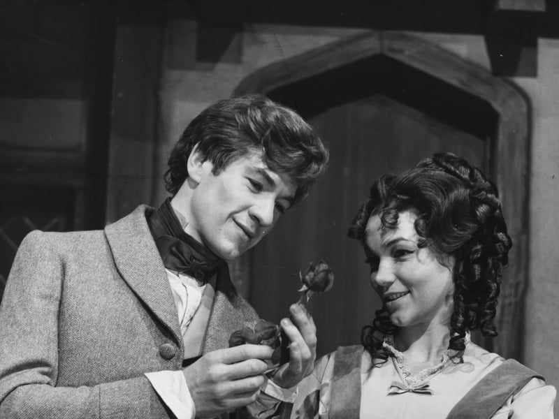 Sir Ian McKellen is pictured here in December 1965, aged 26, alongside Tina Packer in the BBC adaptation of David Copperfield. He made his stage debut in 1961 and has won six Olivier Awards. His movie roles include Magneto in the X-Men films, and Gandalf in The Lord of the Rings and The Hobbit trilogies.