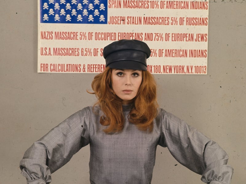 Joanna Lumley is pictured here in around 1965, when she would have been about 18 or 19. She began her career as a model before moving into acting. One of her earliest roles was a minor part as a Bond girl in the 1969 film On Her Majesty's Secret Service. Her first major role was as Purdey in The New Avengers, but she is perhaps best known today for playing Patsy in Absolutely Fabulous.
