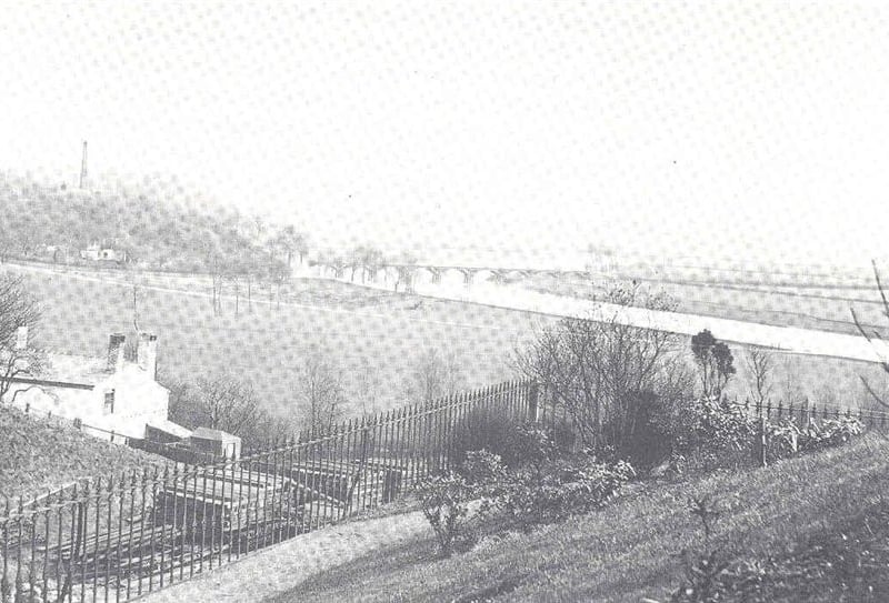 A grainy image overlooking the park