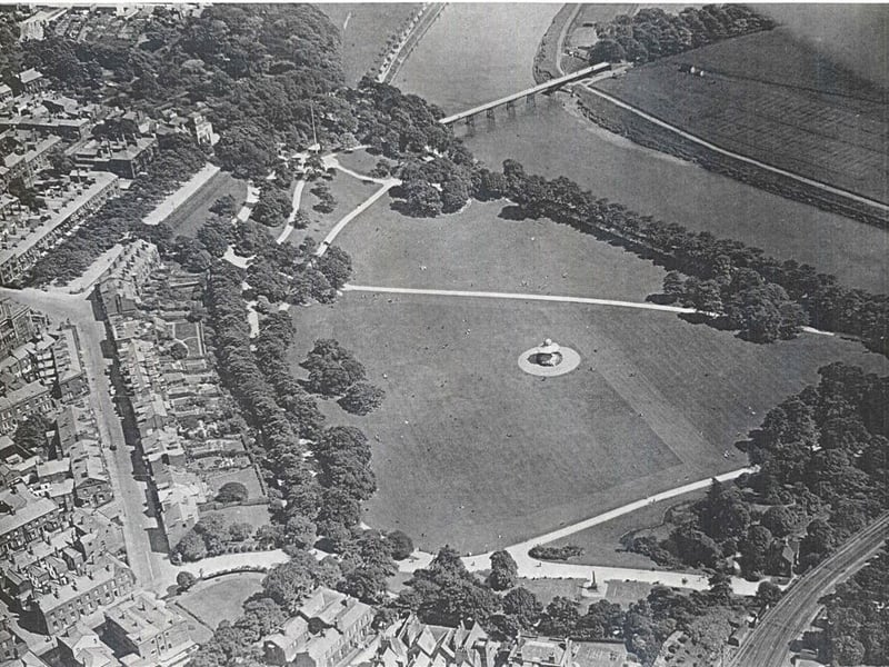 An aerial view of the park