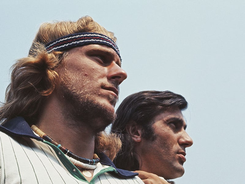 Swedish player Bjorn Borg became the first man in the open era to win 11 Grand Slam titles - a feat he achieved with six French Opens and five consecutive Wimbledons between 1974 and 1981. He came into the game just as prize money was increasing, meaning he wss the first player to win over $1 million in a single season. He's estimated to be worth around $80 million.