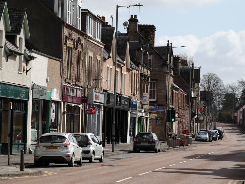 Callander is a small town in the Stirling area situated on the River Teith. It's a popular tourist stop to and from the Highlands. It received four stars for its scenery but only one star for tourist attractions.