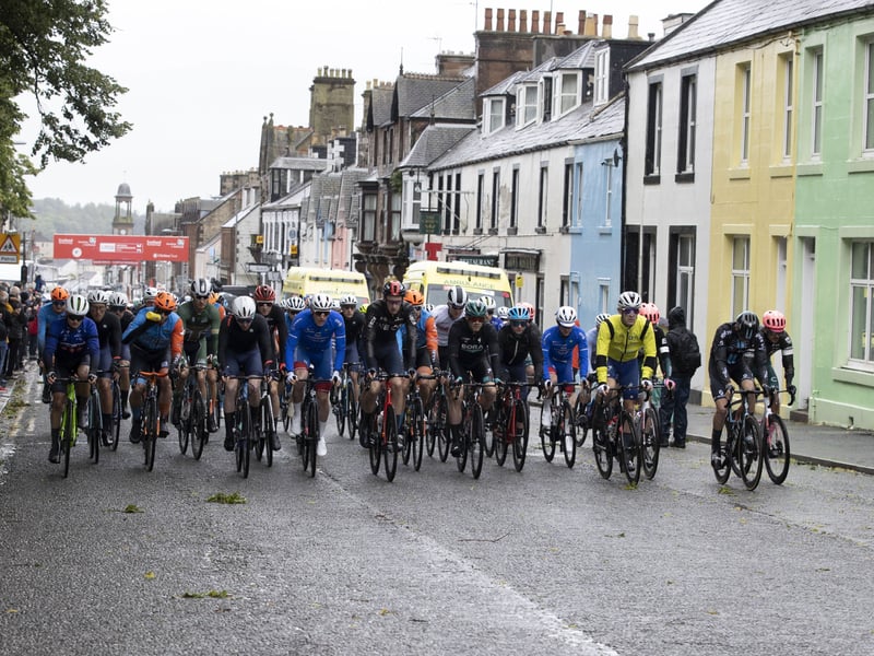 Castle Douglas, in Dumfries and Galloway, lies in Kirkcudbrightshire. Pictured are riders starting their race during the 2022 British National Road Championships road race beginning at Castle Douglas. It received five stars for peace and quiet. Meanwhile, the town received just two stars for food and drink as well as tourist attractions.