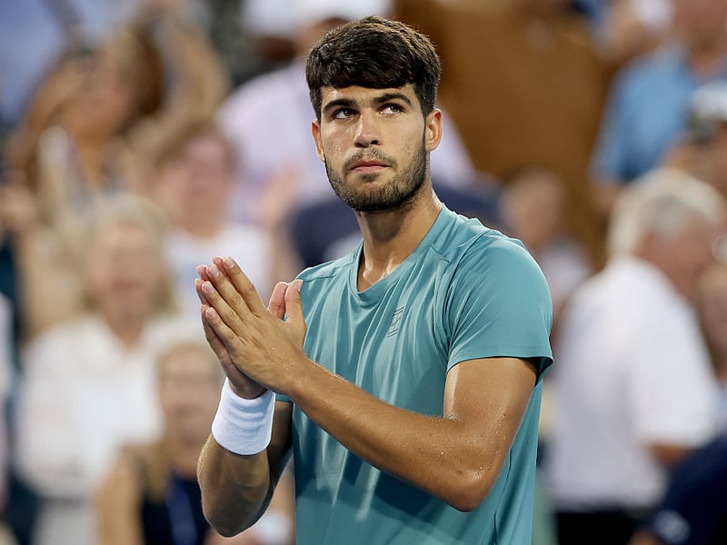 The bookies can barely split the top two in the world when it comes to the US Open. Spanish defending champion Carlos Alcaraz is the 7/5 second favourite. His five majors include the two Wimbledons and the last two French Opens - he just needs to win the US for the career slam. In 2022 he became the youngest man in the Open Era to top the world rankings, at the age of just 19, but he's now world number two. 