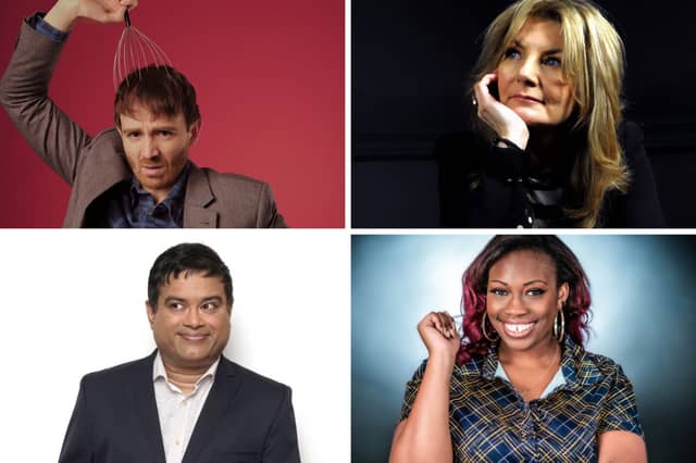 Some of the comedians behind the funnist jokes of this year's Edinburgh Festival Fringe.
