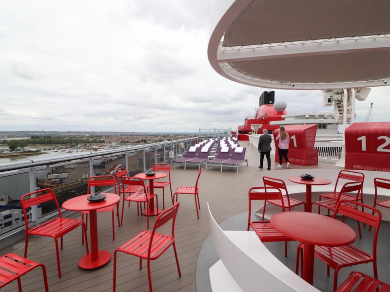 Pictured: Red seating and sunbeds on the deck of Brilliant Lady
Picture: Habibur Rahman