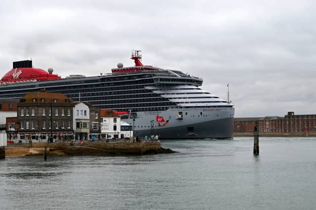 Brilliant Lady sailing into Portsmouth earlier this week