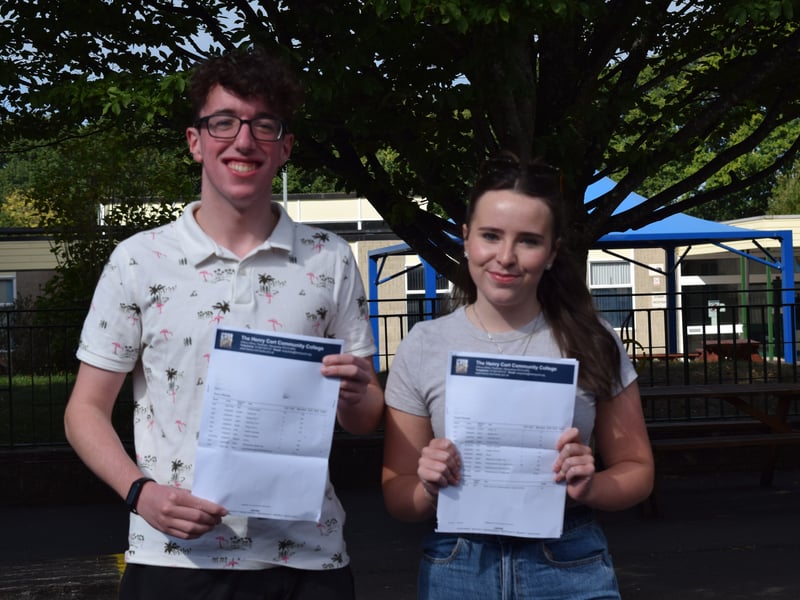 The principal of Henry Cort Community College has said he is 'incredibly proud' of his Year 11 students who have collected their GCSE results today.
Pictured: Students at Henry Cort Community College