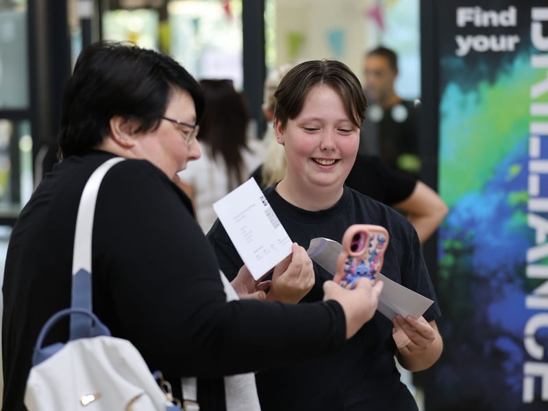 The City of Portsmouth College has celebrated GCSE results day this morning by welcoming students back for one last time. 

Picture: Marcin Jedrysiak