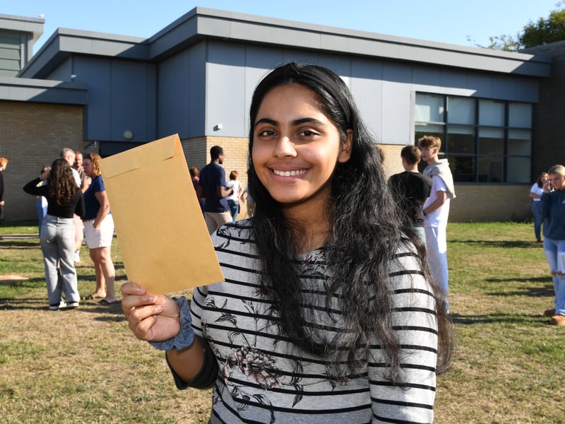 GCSE results at King's Academy Bay House School in Gosport, Hampshire. 

Pictured: Olivia Saju

Picture: Paul Jacobs/pictureexclusive.com
