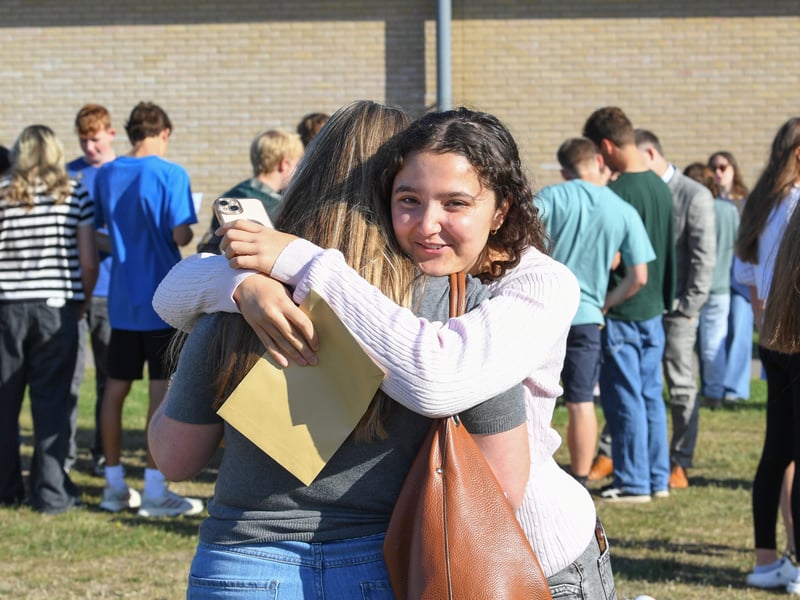 GCSE Results Day at King's Academy Bay House School in Gosport, Hampshire.

Picture: Paul Jacobs/pictureexclusive.com