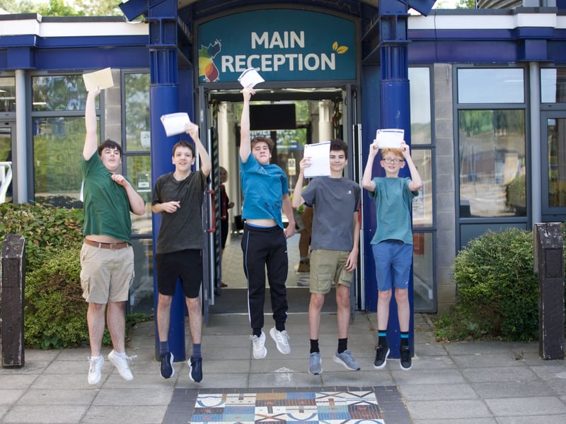 Students at Horndean Technology College are jumping with joy after receiving their GCSE results. 


Picture: Marcin Jedrysiak 