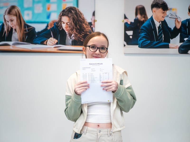 Students and staff at Castle View Academy are celebrating today after GCSEs were awarded across the country.  

Pictured: Jennifer Grice
