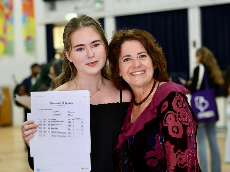 The Portsmouth Academy has celebrated a morning of positive GCSE results.
Pictured: Lily Rankin and her mother, Fiona Langstone
Picture: Chris Moorhouse