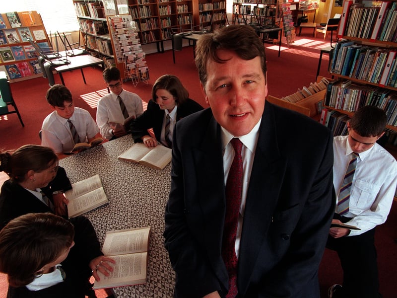 Kenny Dykes, headteacher at Barrhead High School, in 1997