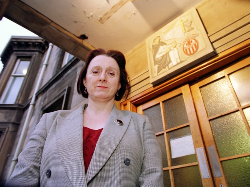 Marian Docherty, headteacher of St Thomas of Aquins Roman Catholic High School, Edinburgh, in 1998