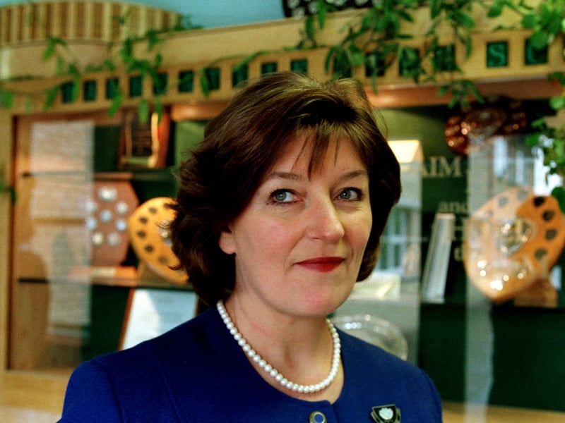 Linda Kirkwood, headteacher at Dalbeattie High School, Dumfries and Galloway, in 1998