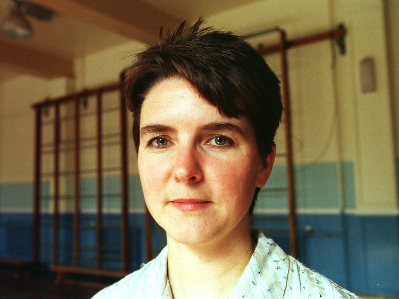Headteacher Alex Stark at Murrayburn Primary School, Edinburgh, in August 1999