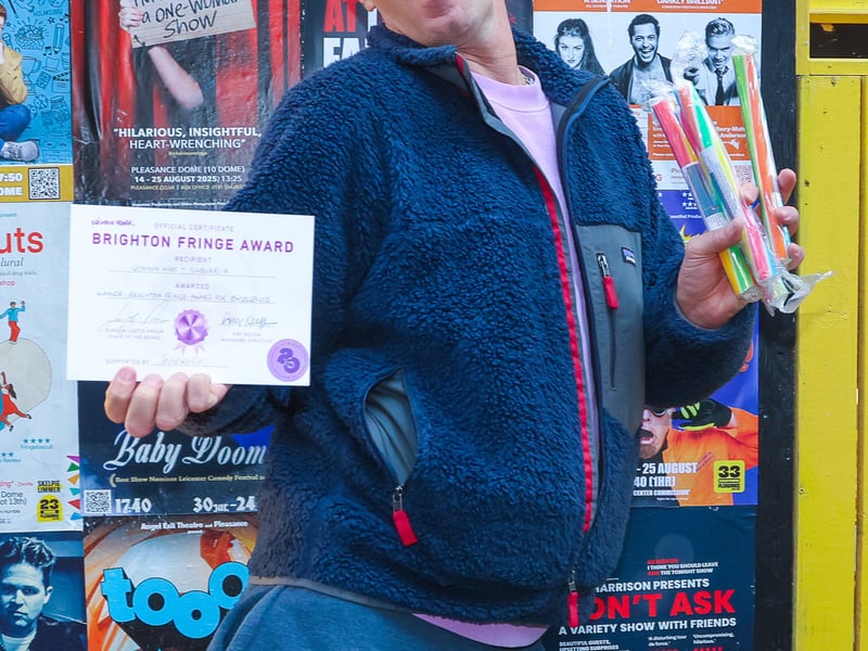 The Brighton Fringe Award, which gives one EdFringe show a slot at the Brighton Fringe, went to Jonny Woo for his show Suburbia