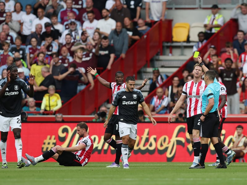 19 yellow cards, 1 red card