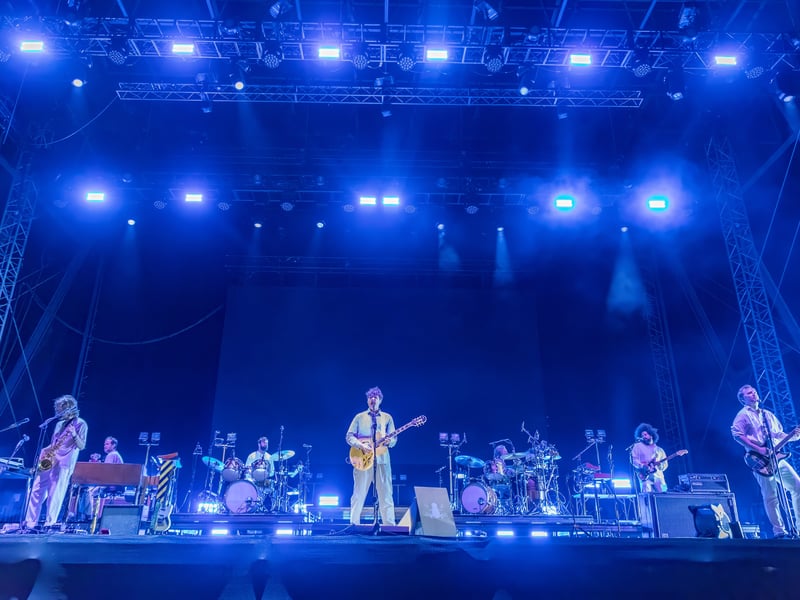 Vampire Weekend closed out the Common Stage on Saturday night to a packed crowd.