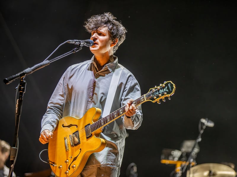 Vampire Weekend closed out the Common Stage on Saturday night to a packed crowd.