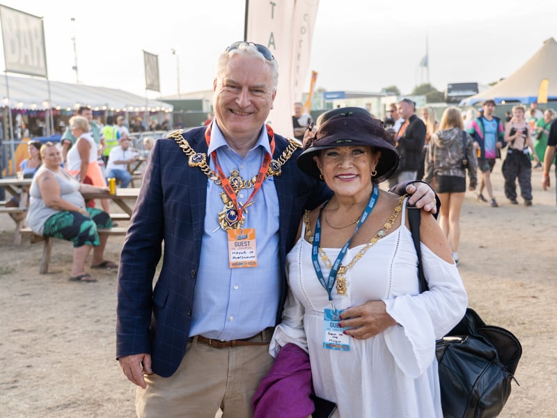 Lord Mayor of Portsmouth Gerald Vernon-Jackson and Lady Mayoress of Portsmouth Dianna Caruthers.
