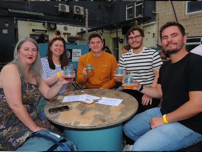 Maria King, Lauren Bolton, Sean Donnolly, Kieran McFarlane and Alex McFarlane at the festival.
