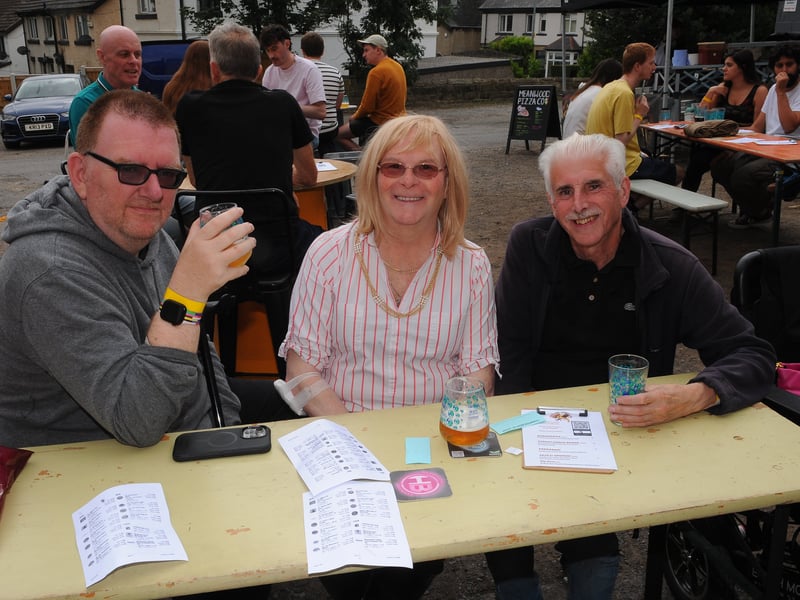 Phyl Drennan, Christine June and Keith Sunderland of Leeds CAMRA tasting the Leeds beers.