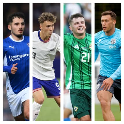 Every player linked with Pompey this summer including (left to right) Armando Dobra, Griffin Yow, Ronan Hale and Krystian Bielik.