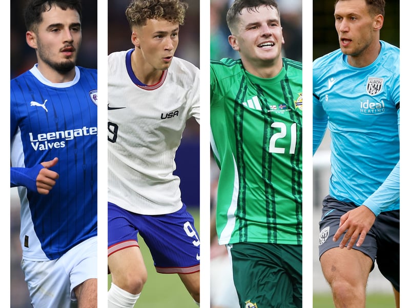 Every player linked with Pompey this summer including (left to right) Armando Dobra, Griffin Yow, Ronan Hale and Krystian Bielik.
