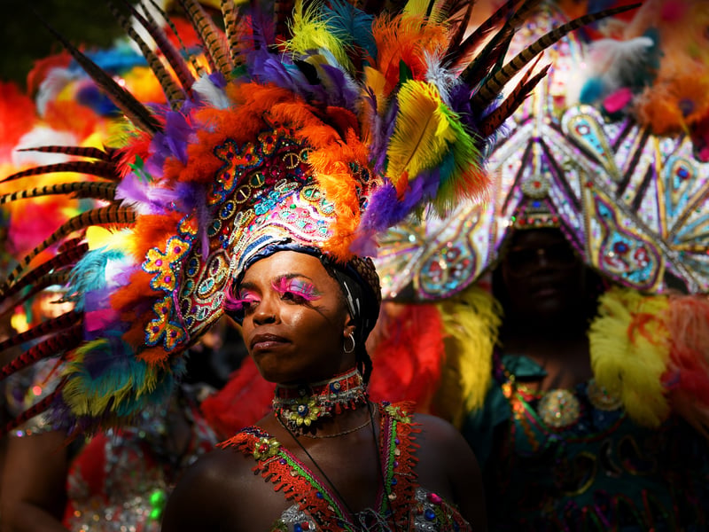 Colourful outfits in Chapeltown.