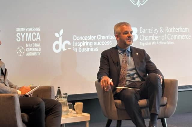 Oliver Coppard has told business leaders Doncaster Sheffield Airport will not reach "full operational capacity" until 2028, if it reopens.