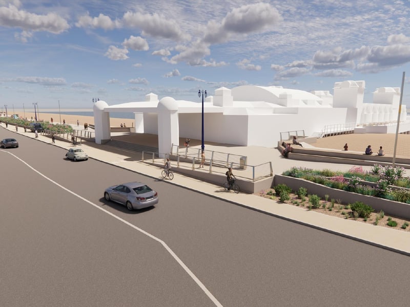 New-look area in front of South Parade Pier
