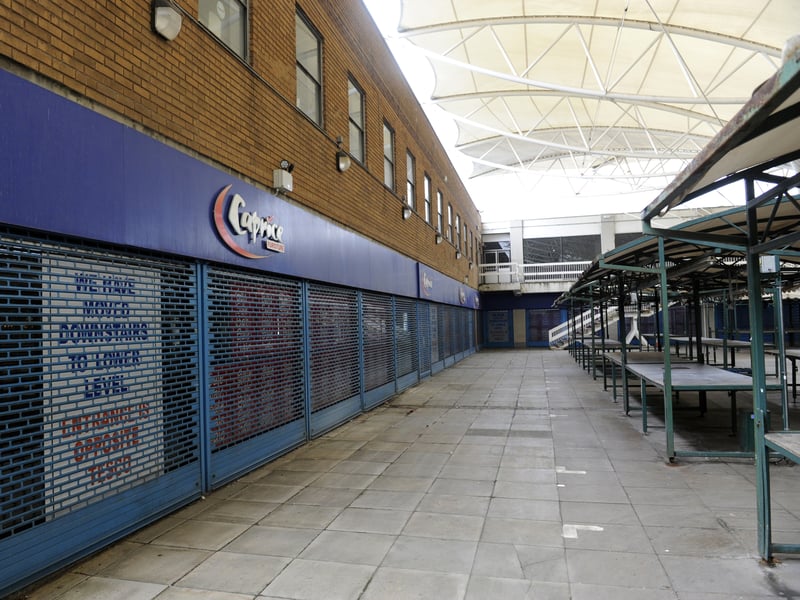 This Rotherham town centre landmark was razed earlier this year. The Guardian Centre buildings, formerly known as the Drummond Street shops, were pulled down and the tent roof which covered the markets was removed. The market site is being modernised, with a new food hall added, and a new library is being created.