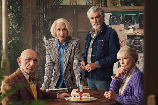 The Thursday Murder Club the movie actually fixes one of my big gripes with the book. It starts with the titular club actually attempting to crack a cold case.