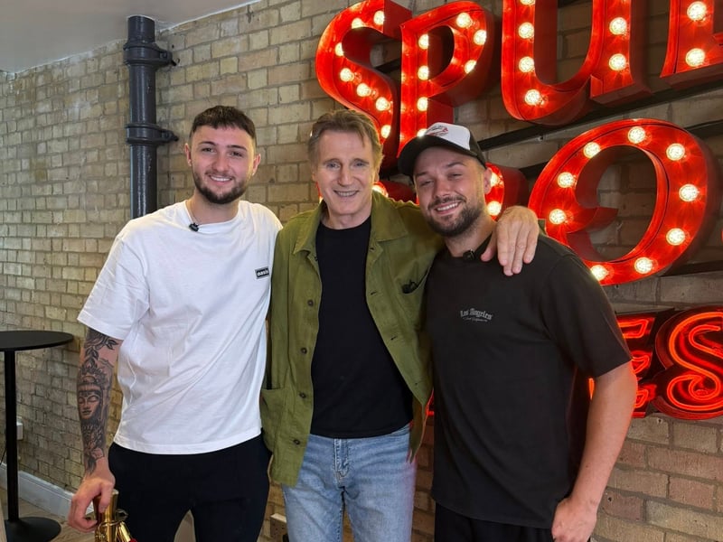 Actor Liam at the SpudBros Express in London