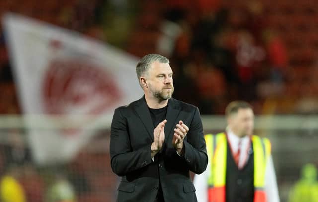 Aberdeen boss Jimmy Thelin is under mounting pressure at Pittodrie after their poor start to the campaign. Cr: SNS Group.