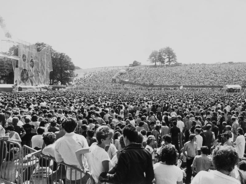 Fans at Leeds' Roundhay Park for the unforgettable Rolling Stones concert on July 25, 1982