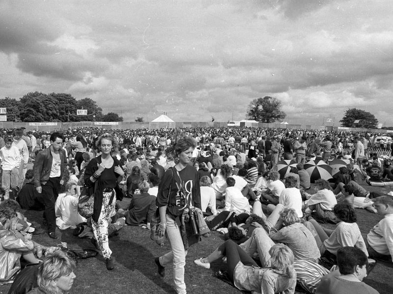 Fans at the Michael Jackson concert at Leeds[ Roundhay Park on August 29, 1988