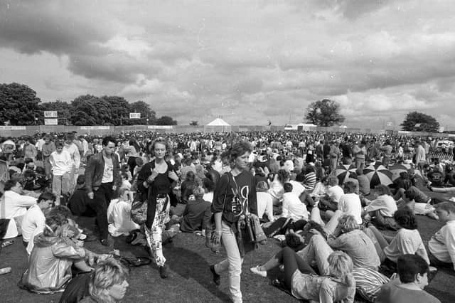 Fans at the Michael Jackson concert at Leeds[ Roundhay Park on August 29, 1988