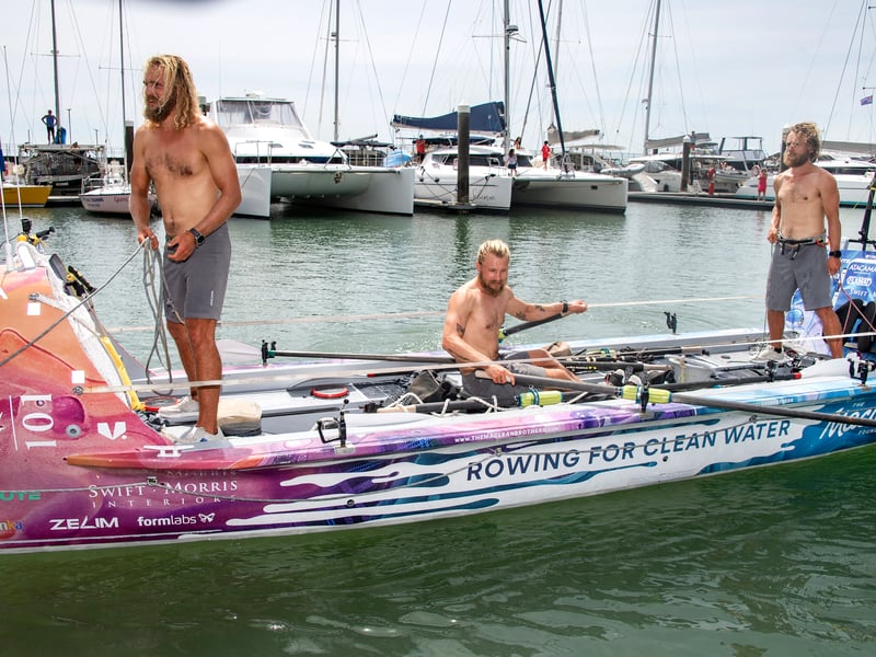 The three Scottish brothers stepped ashore in Australia on August 30 after claiming a new record for rowing non-stop and unsupported across the Pacific Ocean.