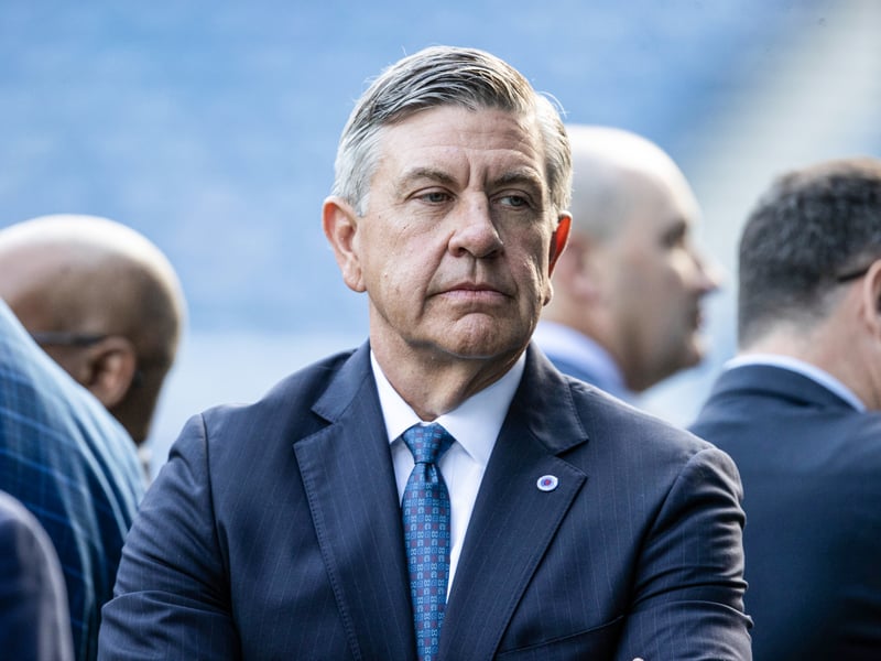 Rangers chairman Andrew Cavenagh takes in his first Old Firm derby at Ibrox.