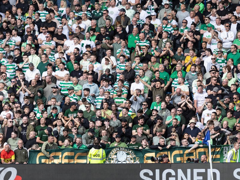 Celtic's away end watches on.